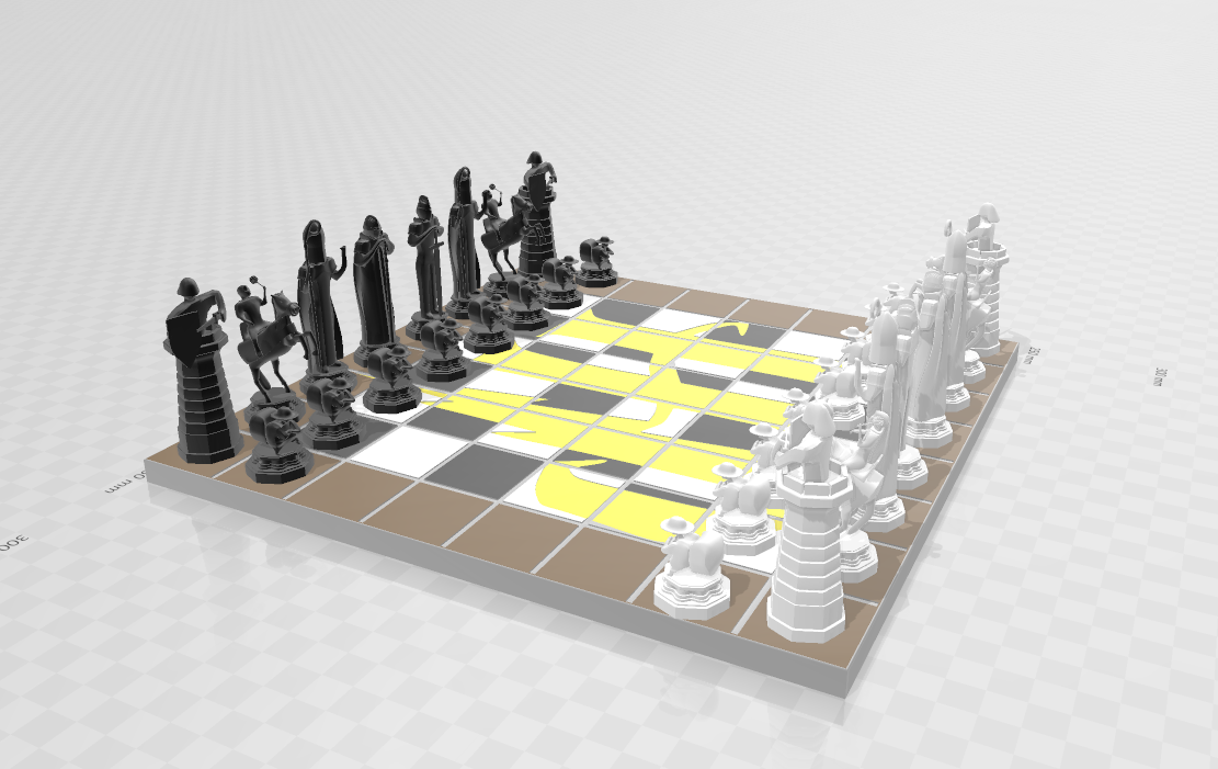 Chessboard for Harry Potter Wizard's Chess w/ Pieces