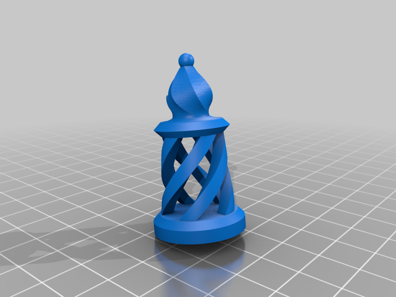 No support spiral chess set!