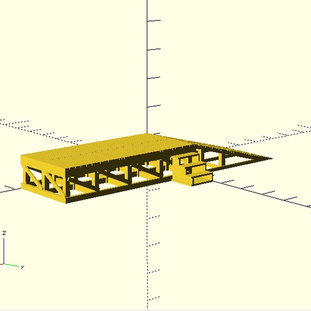 Customizable Model Loading Dock with Optional Ramp/Steps