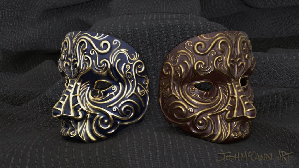 Fancy Decorative Filigree Scrollwork opera masquerade ball Halloween face mask