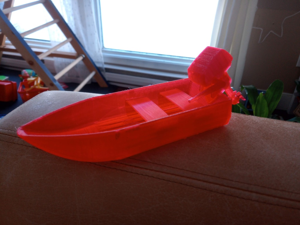 Toy Boat with Outboard Motor (bath toy/model)