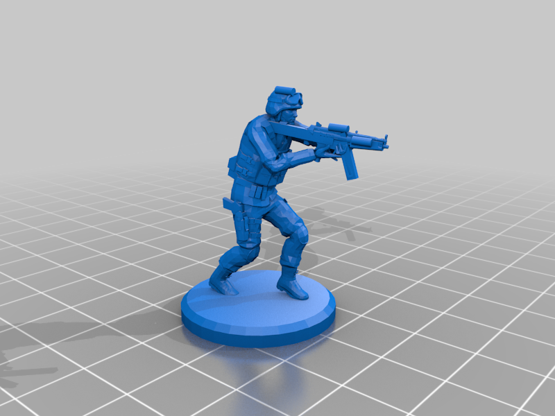 Soldier SWAT MP5 Army Man Model