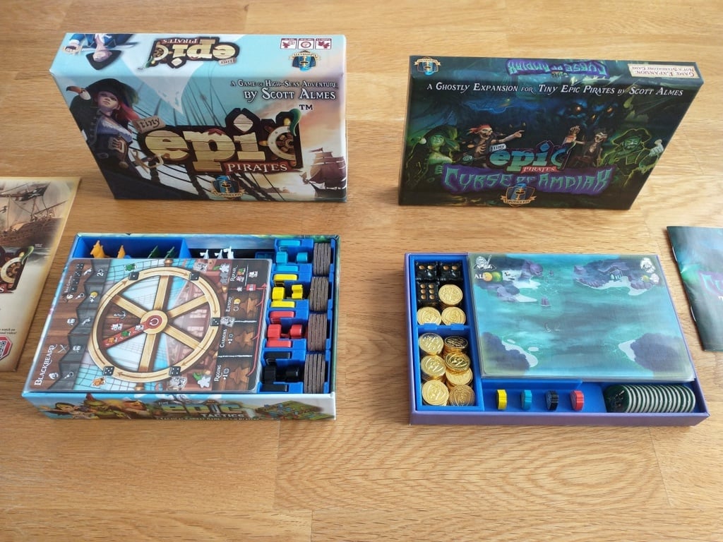 Tiny Epic Pirates Boardgame Box Inserts