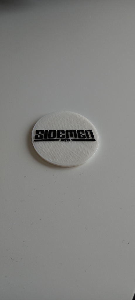 3D Printed Sidemen Coin Logo