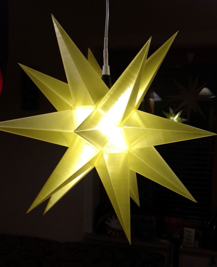 christmas star (Poinsettia) big with lighting