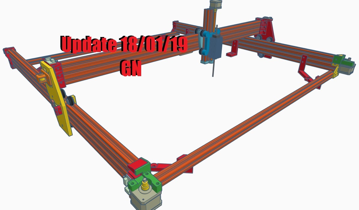 V-slot Laser,CNC, frame with internal belt.