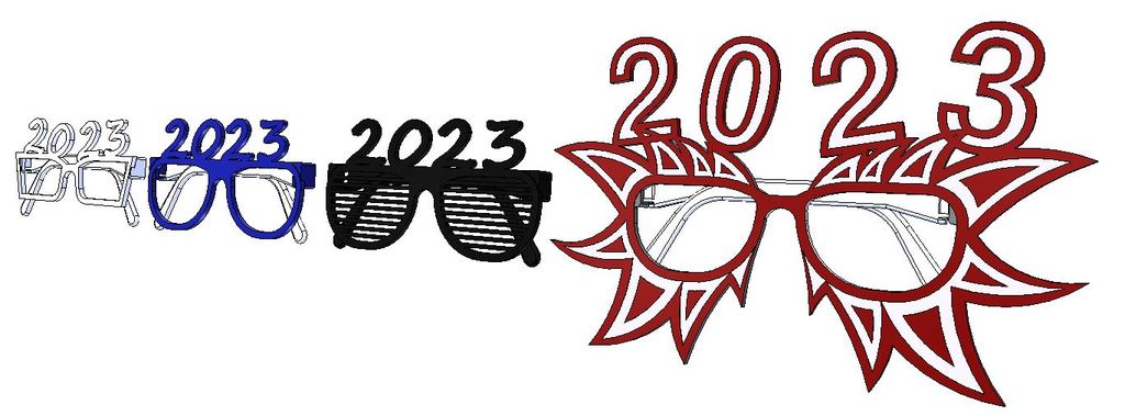 2023 New Year party glasses