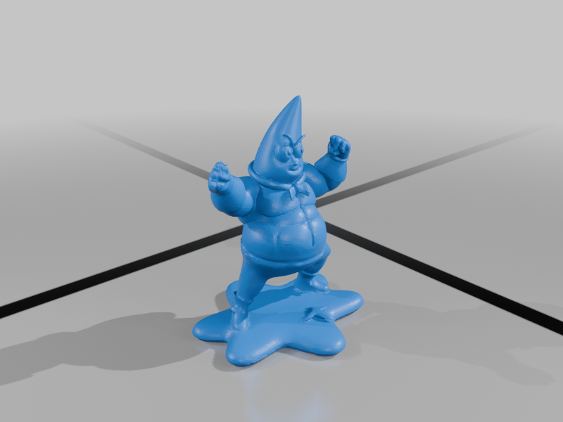 Chibi-Style Patrick Star Superhero 3D Model - Muscle-Bound SpongeBob SquarePants Character