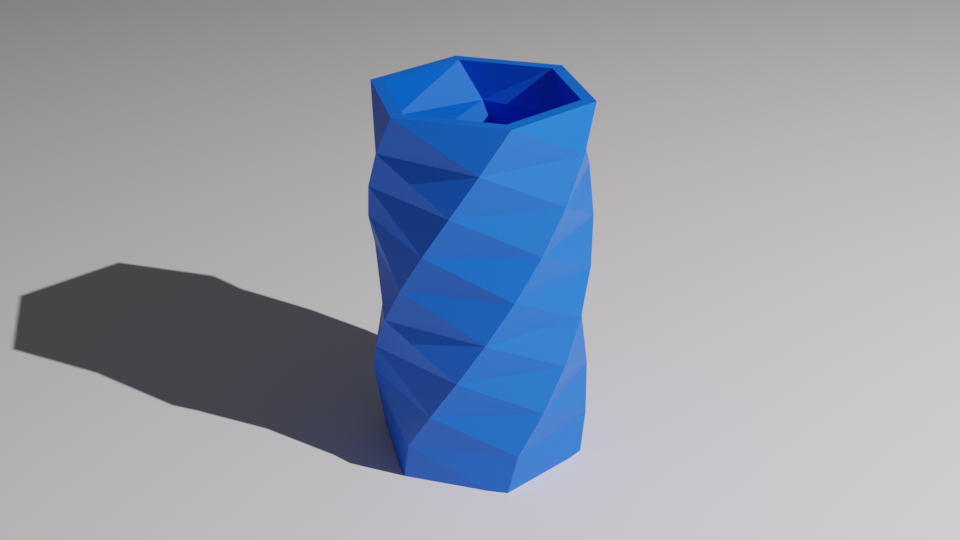 Cylinder - Hexagonal Twirl Vase