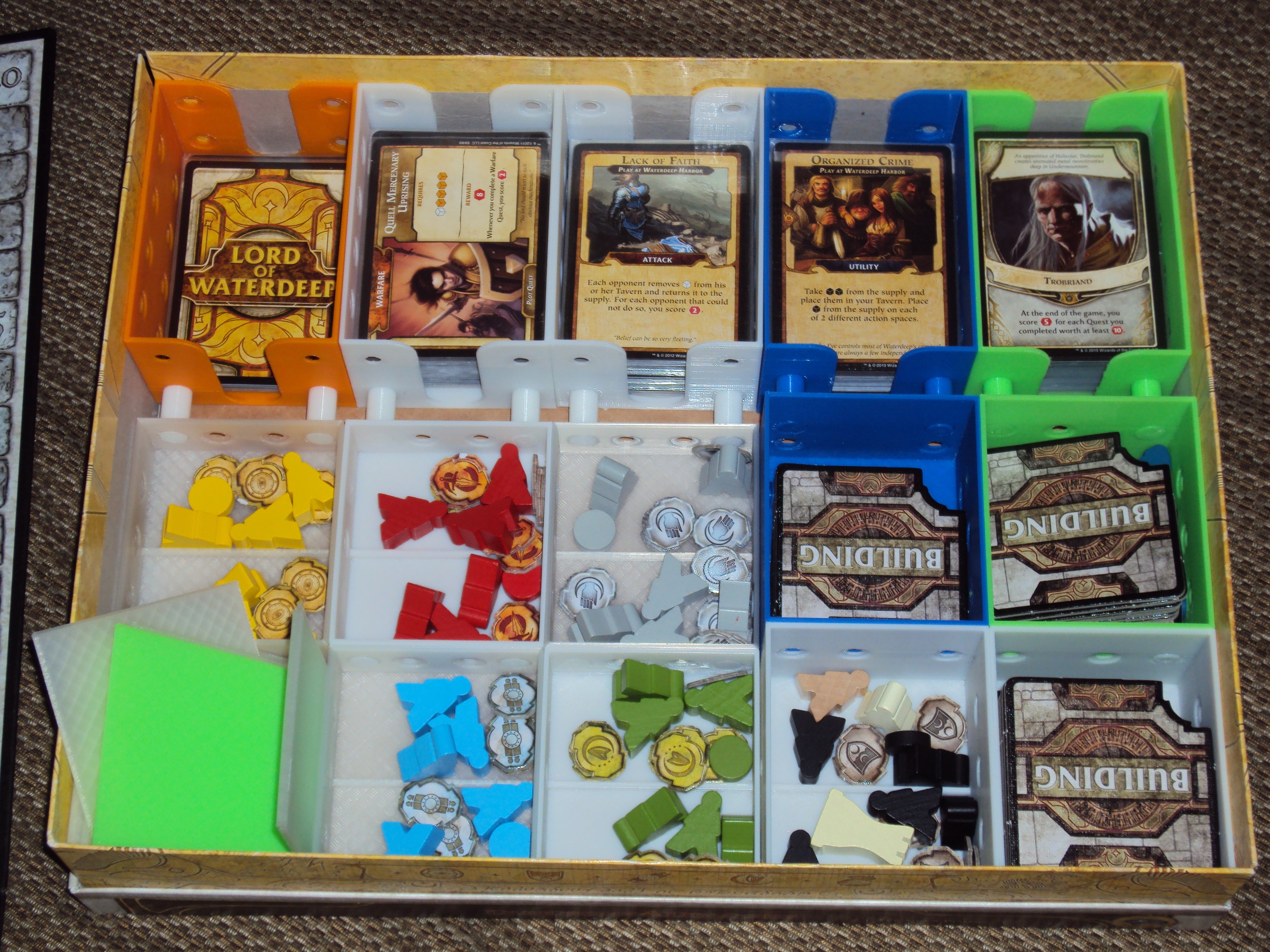 Lords of Waterdeep board game organizer