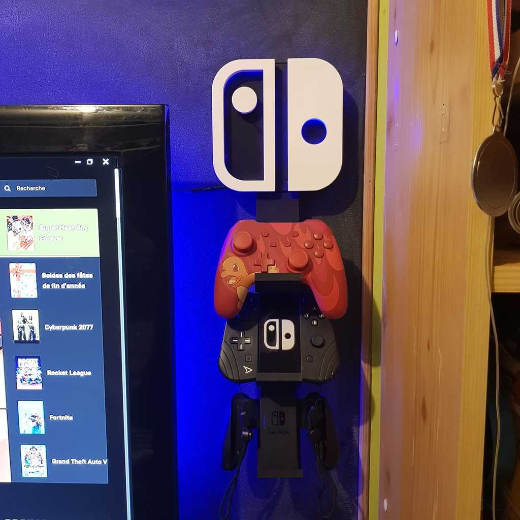 nintendo switch controller stand wall mounted rgb