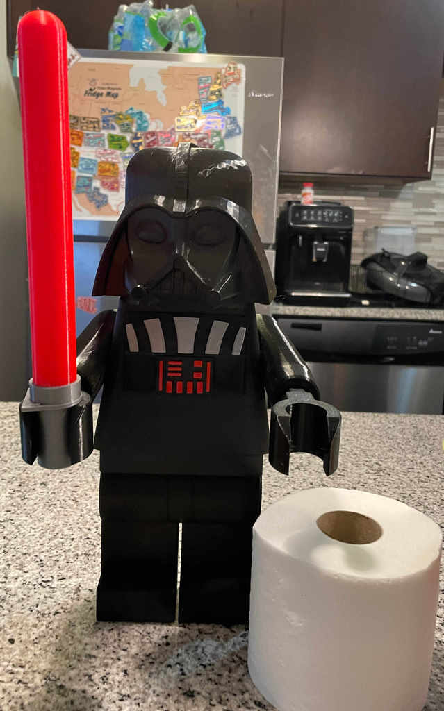 Darth Vader Lego Holder Toilet Paper Holder - 2 Color Chest Piece