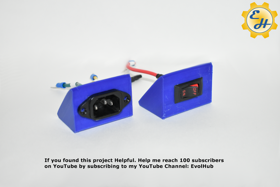 Power Switch and Power Plug Angle Brackets