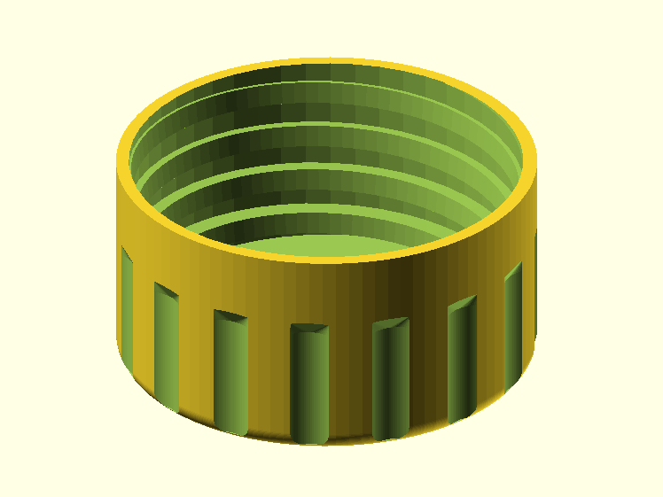 Customizable Threaded Round Cap