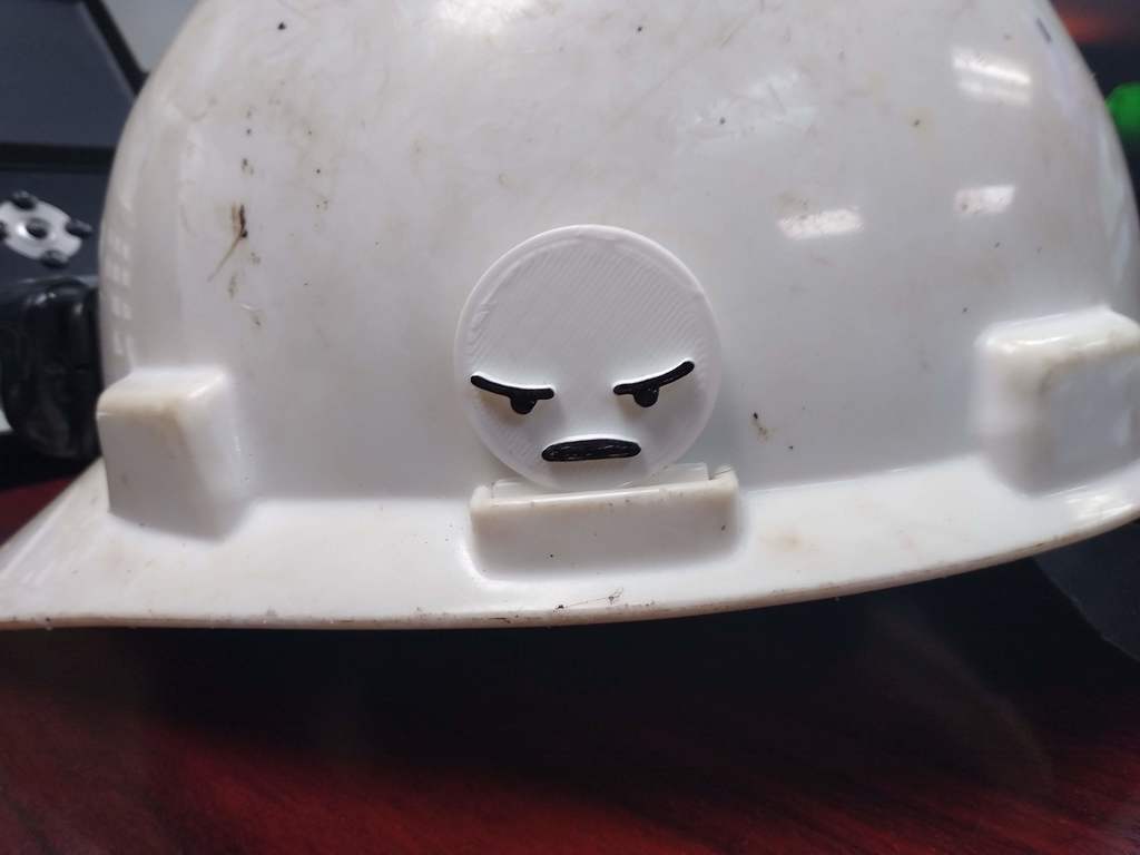 Angry hard hat insert