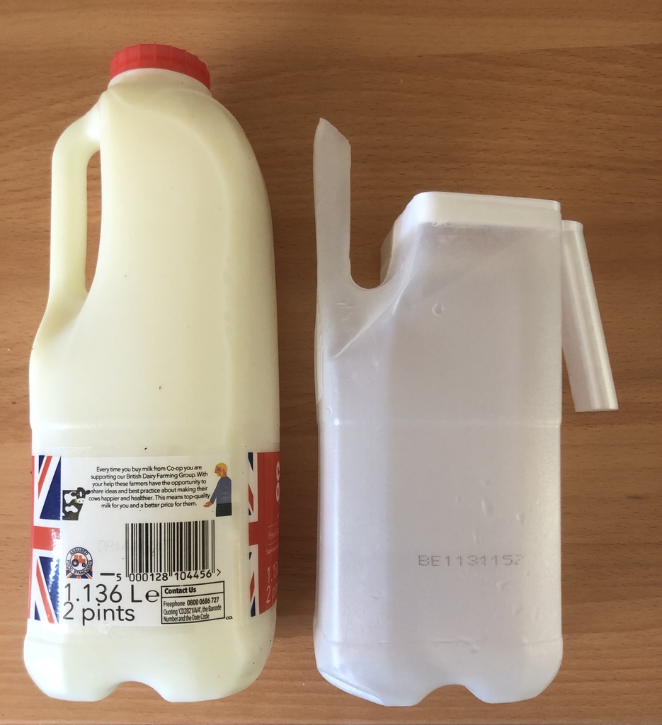 Milk bottle watering can