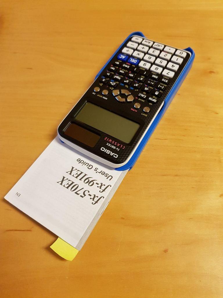 Calculator CASIO case with pocket for user's guide