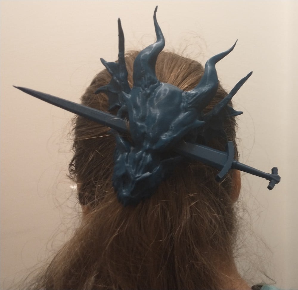 Dragon Skull Hair Pin