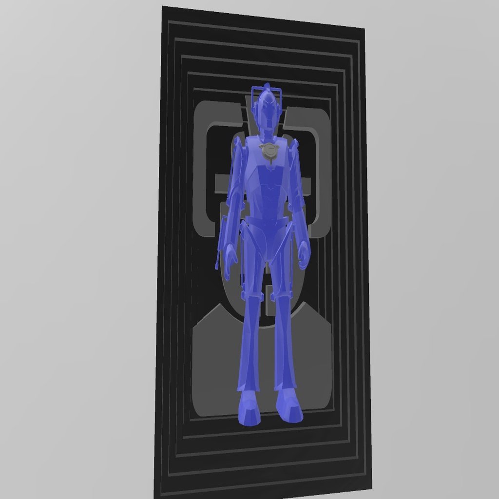 Multi-Material 3D Framed Doctor Who Cyberman