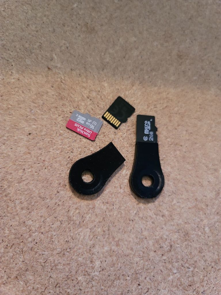 micro SD card extension grip holder