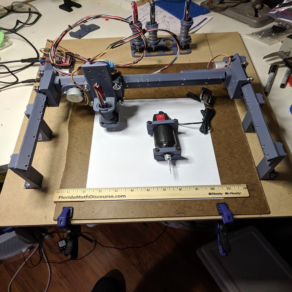 Fully 3D Printed Small CNC Router/Plotter