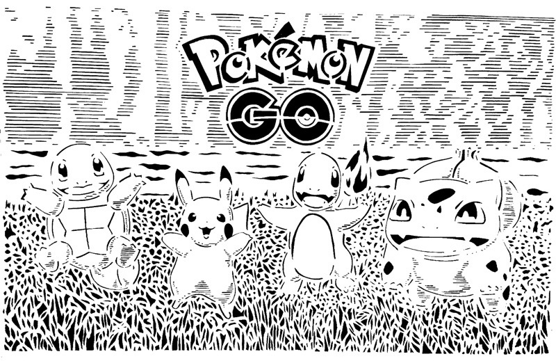 Pokemon Go stencil