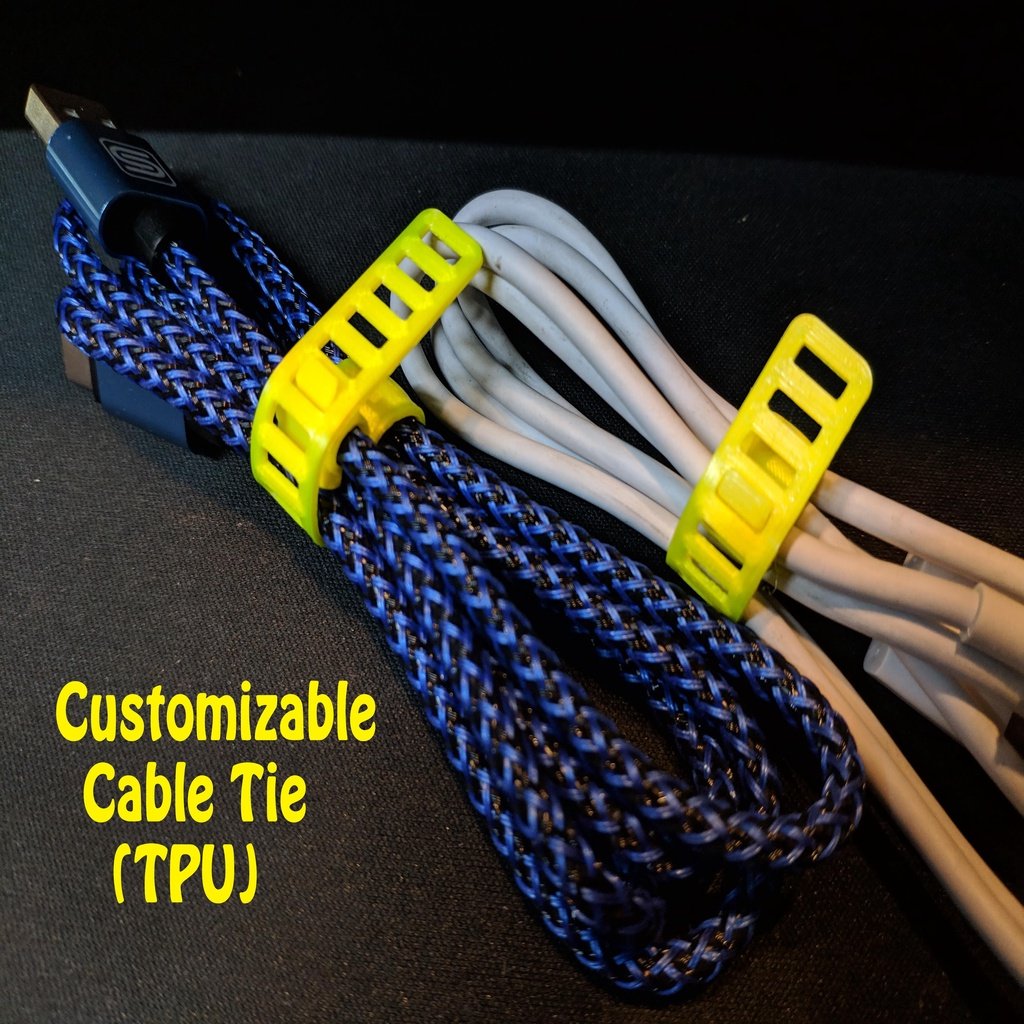 Customizable (Clip-on) Cable Tie (TPU)
