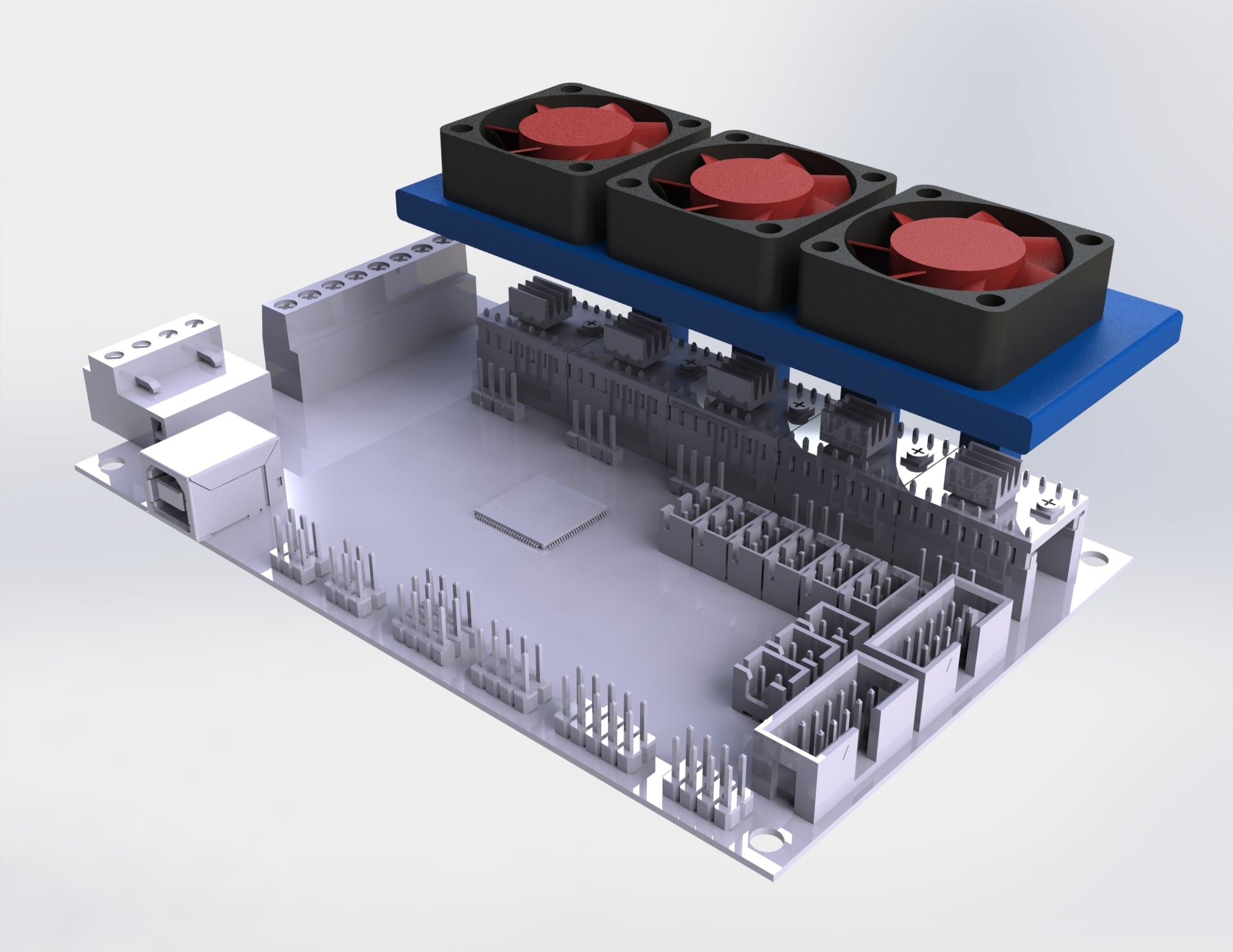 Simple Fan Holder for MKS Gen 1.4