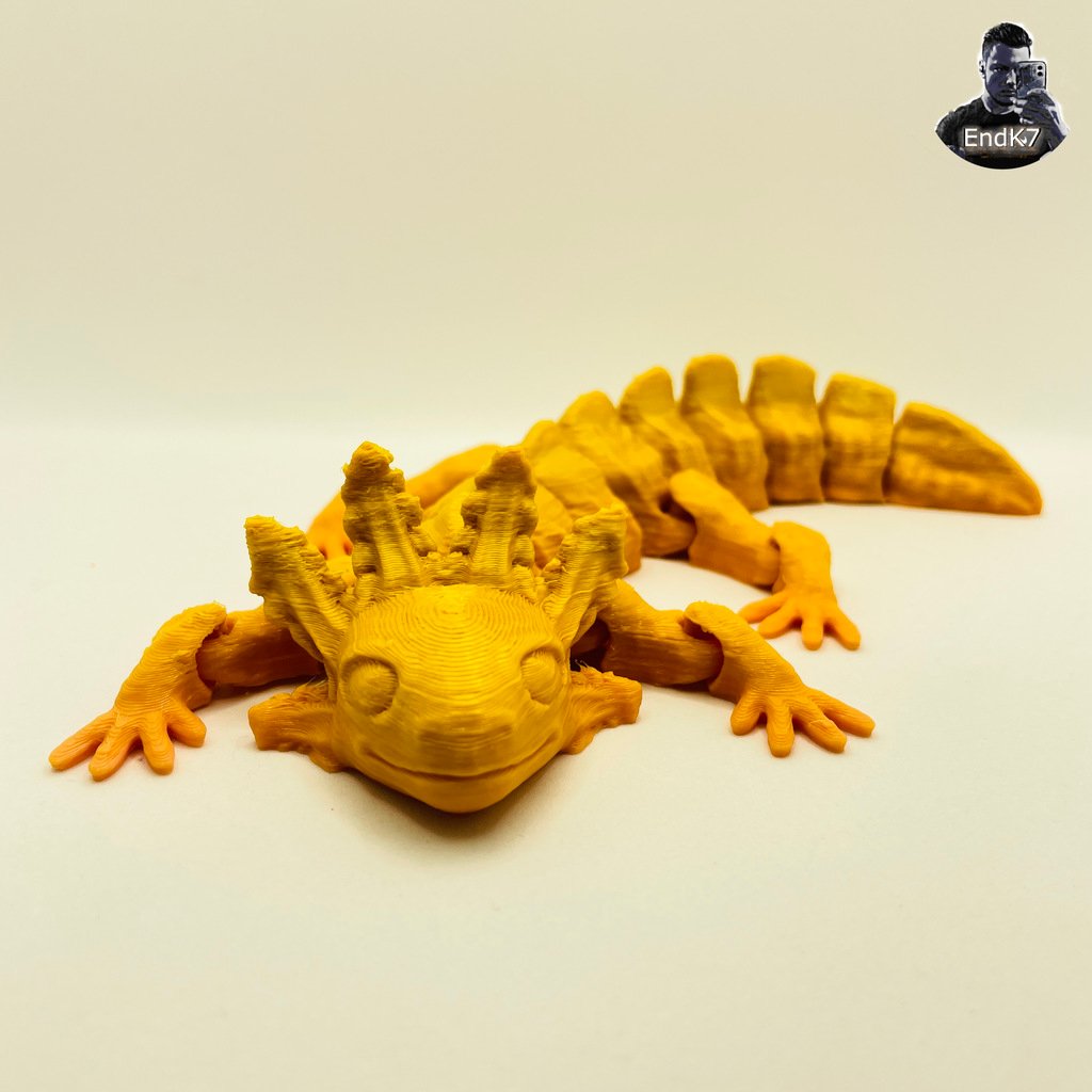 Very cute Axolotl - ARTICULATED - NO SUPPORTS - PRINT IN PLACE