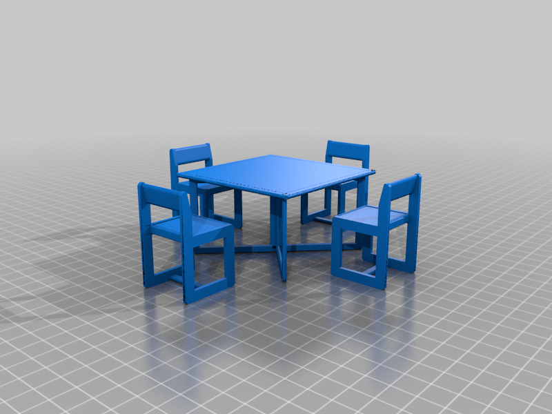 Children's Table and Chair 1:12 Scale