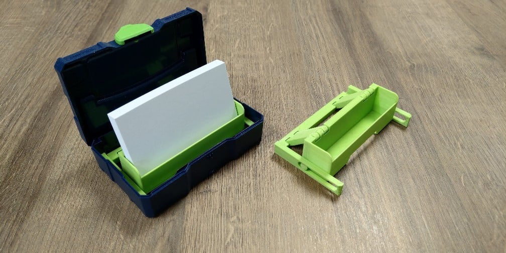 Business Card Stand Inlay for Festool Micro Systainer - print in place