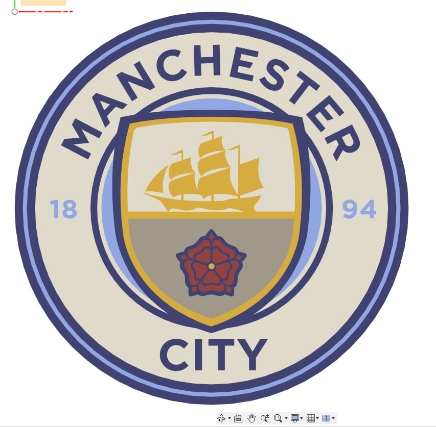 Manchester City Badge logo multicolor