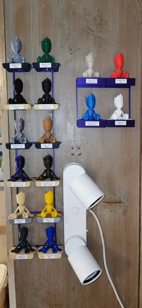 Shelves to display Filament examples