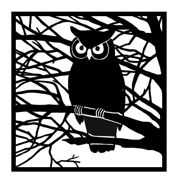 2D Owl in tree