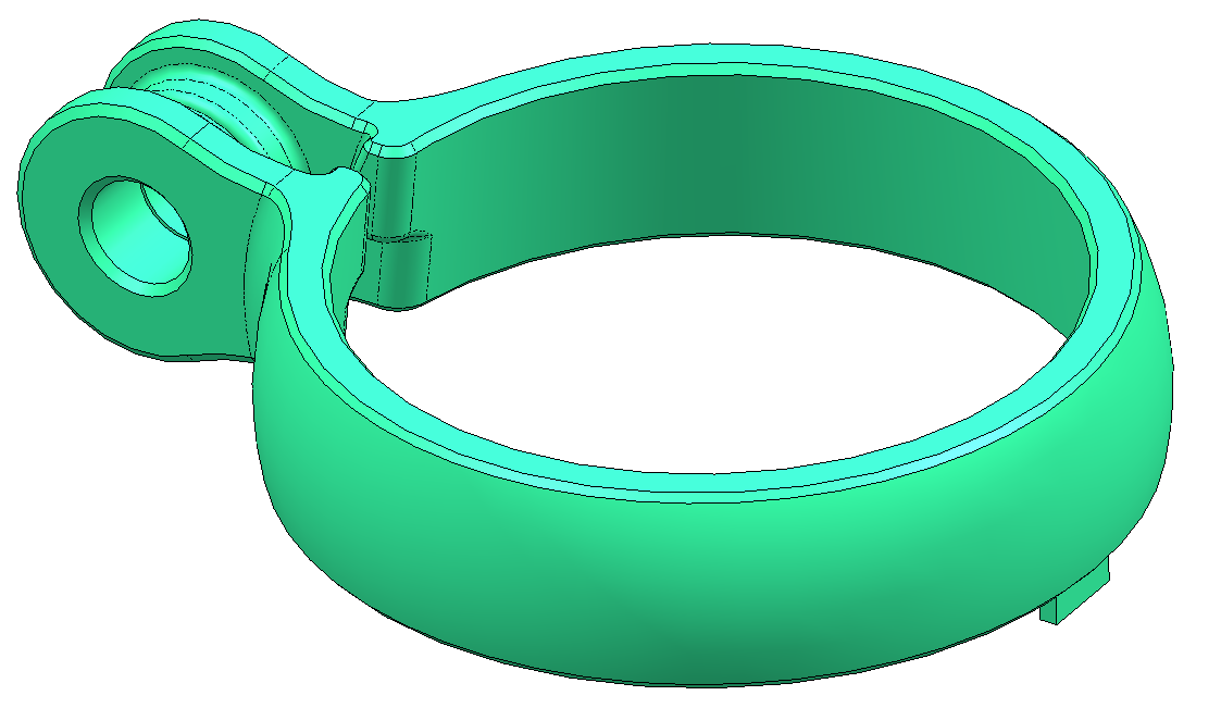 Mounting ring for Busch + Mueller IQ-X bicycle lamp