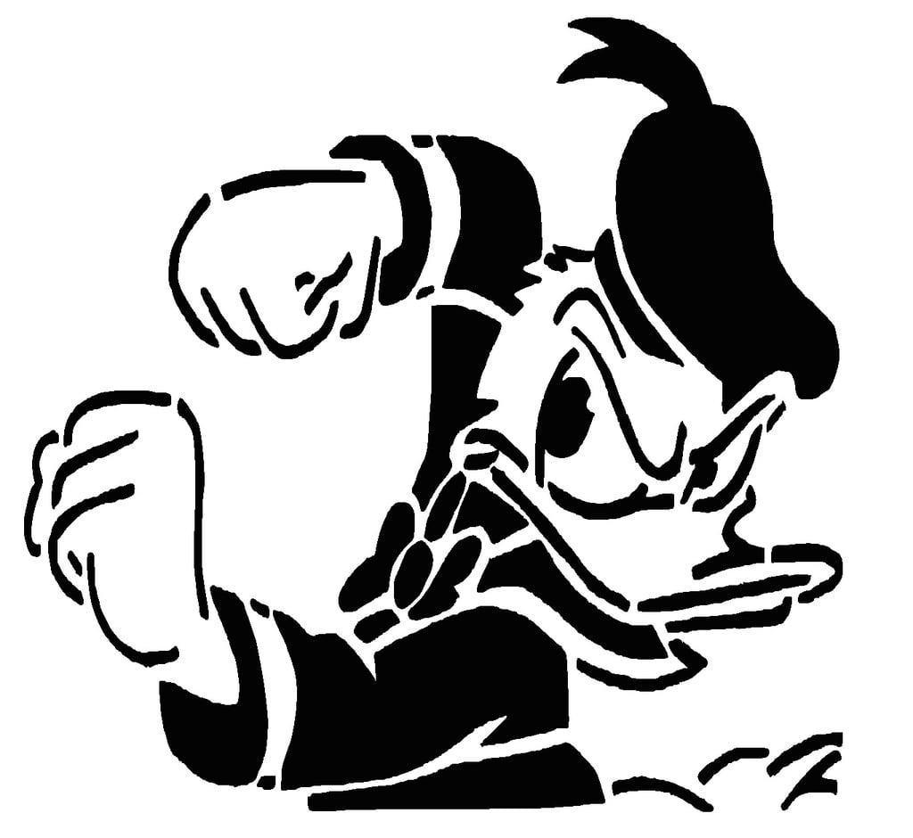Donald Duck stencil 6