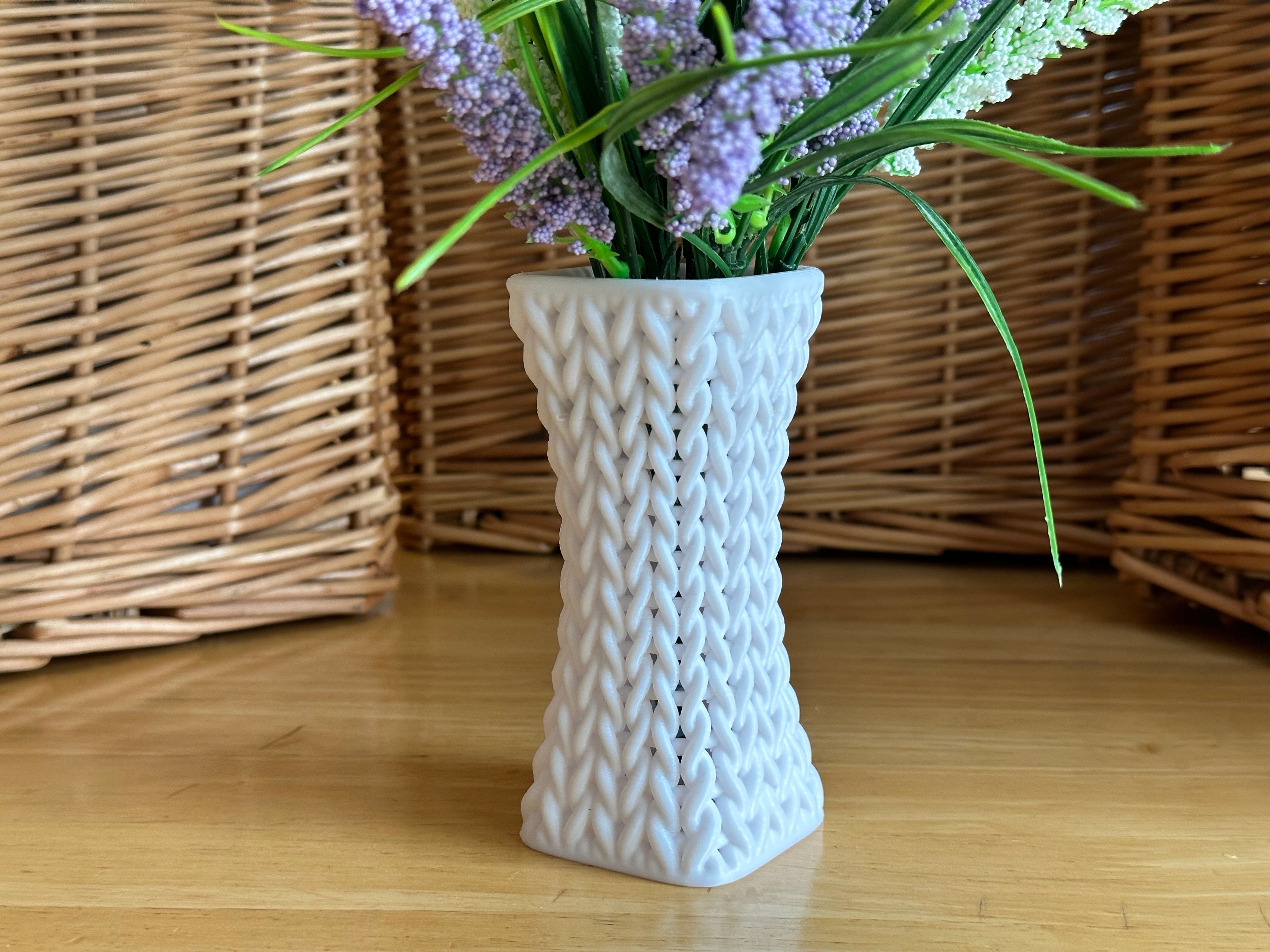Square Knitted Vase
