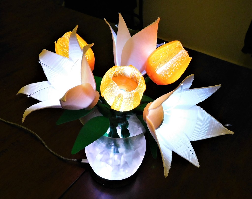 Glowing Vase of Flowers