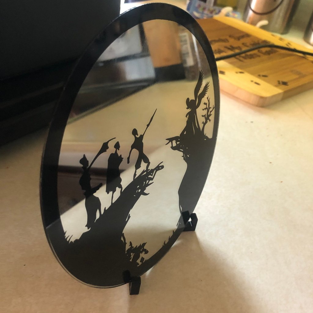 Plate Mirror Display Stand 