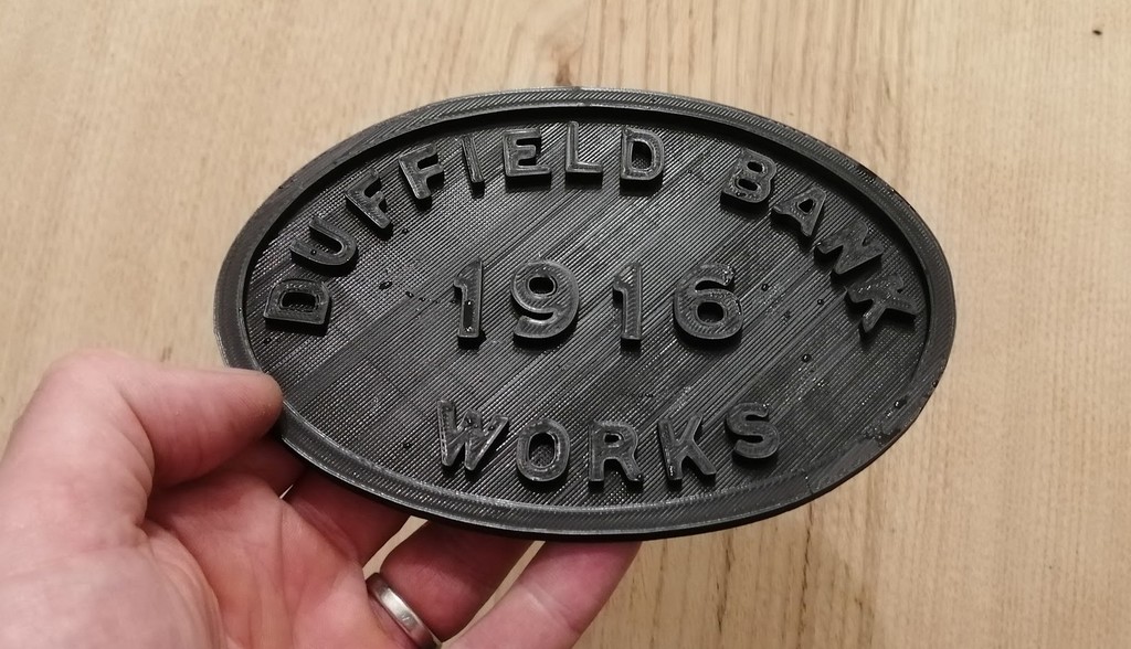 Sir Arthur Heywood Duffield Bank makers plate