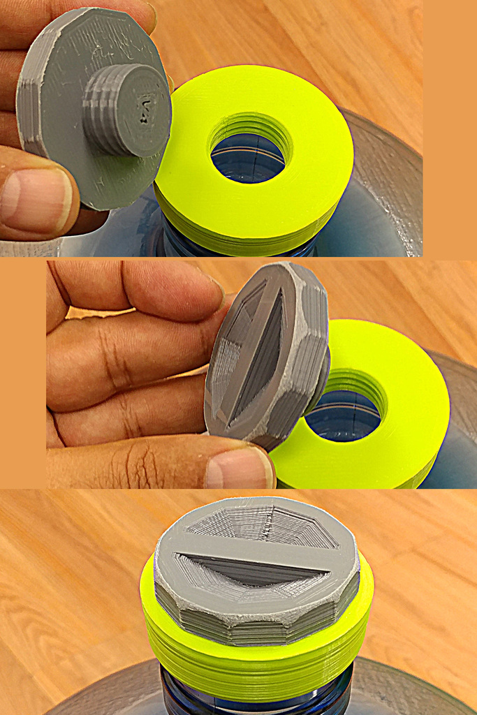REVISED: 5 Gallons Bottle Cap with Nut