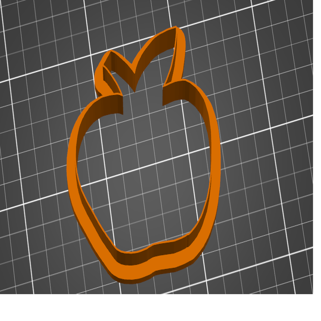 Apple cookie cutter with leaf