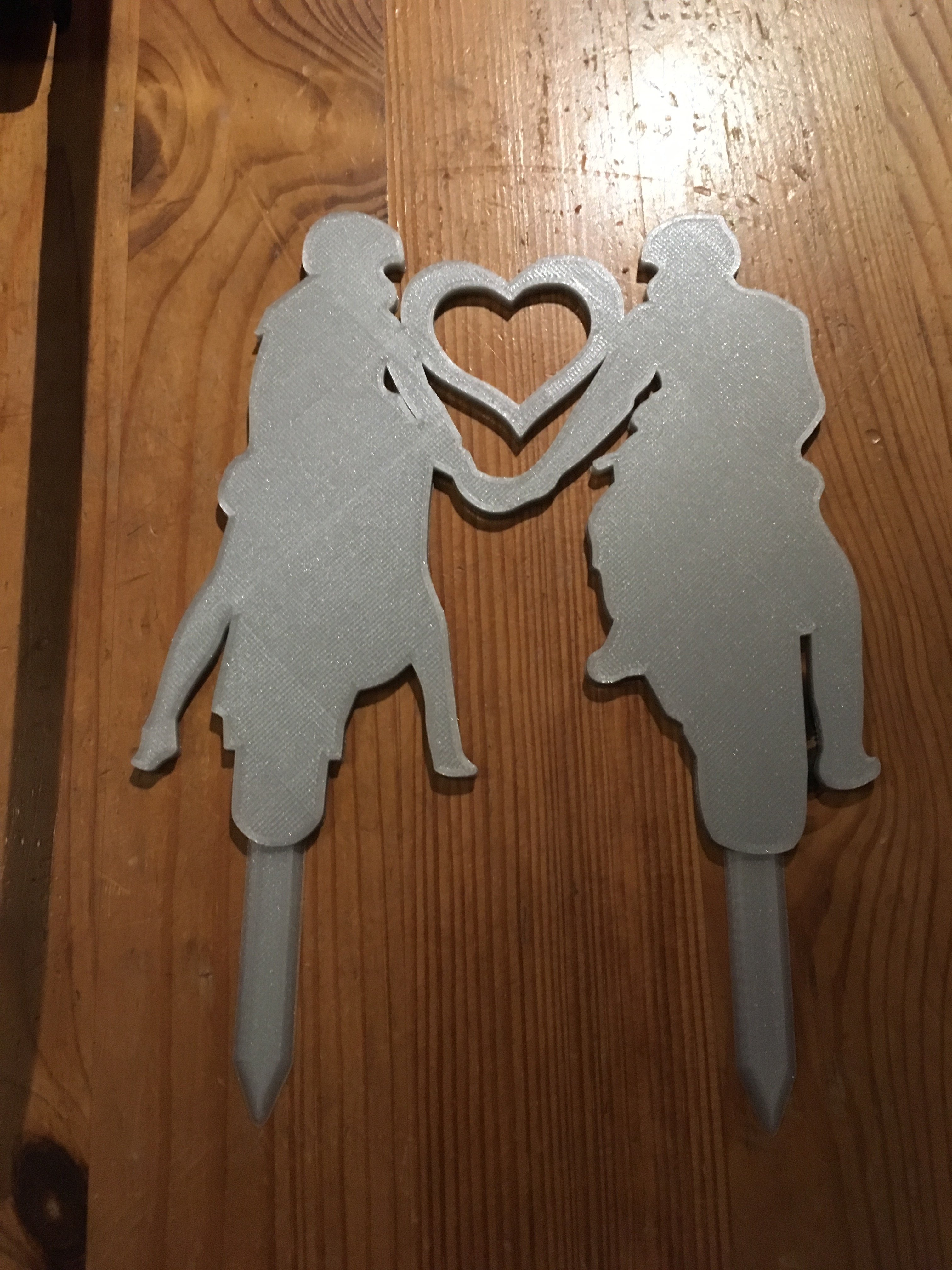 Motorcycle couple wedding cake topper toper