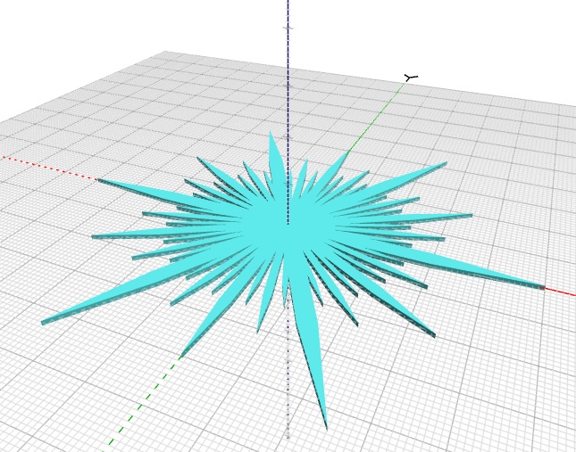 Pointy Parametric Fractal Snowflake