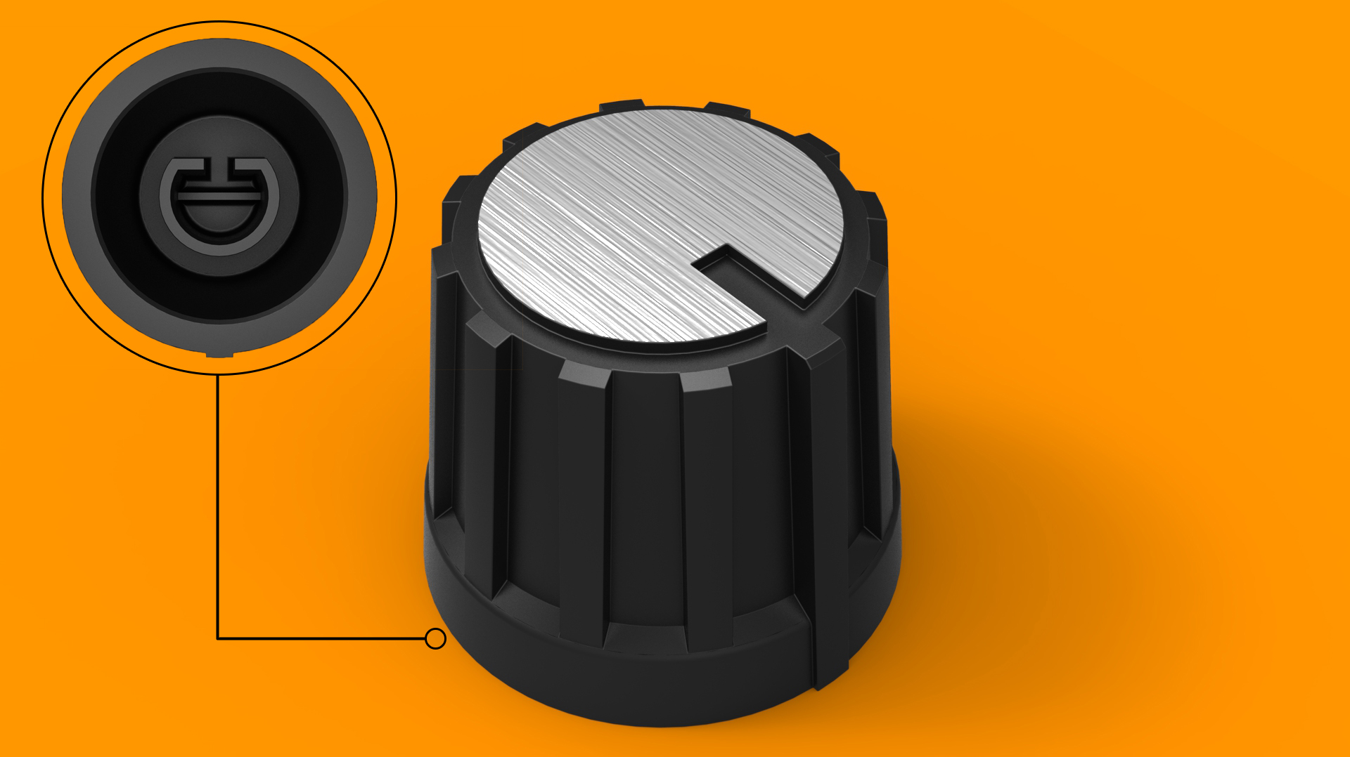 Potentiometer knob, 6mm shaft