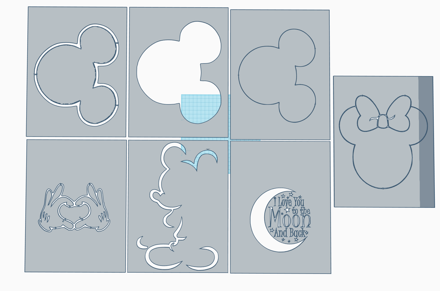 Mickey and Minnie Stencils