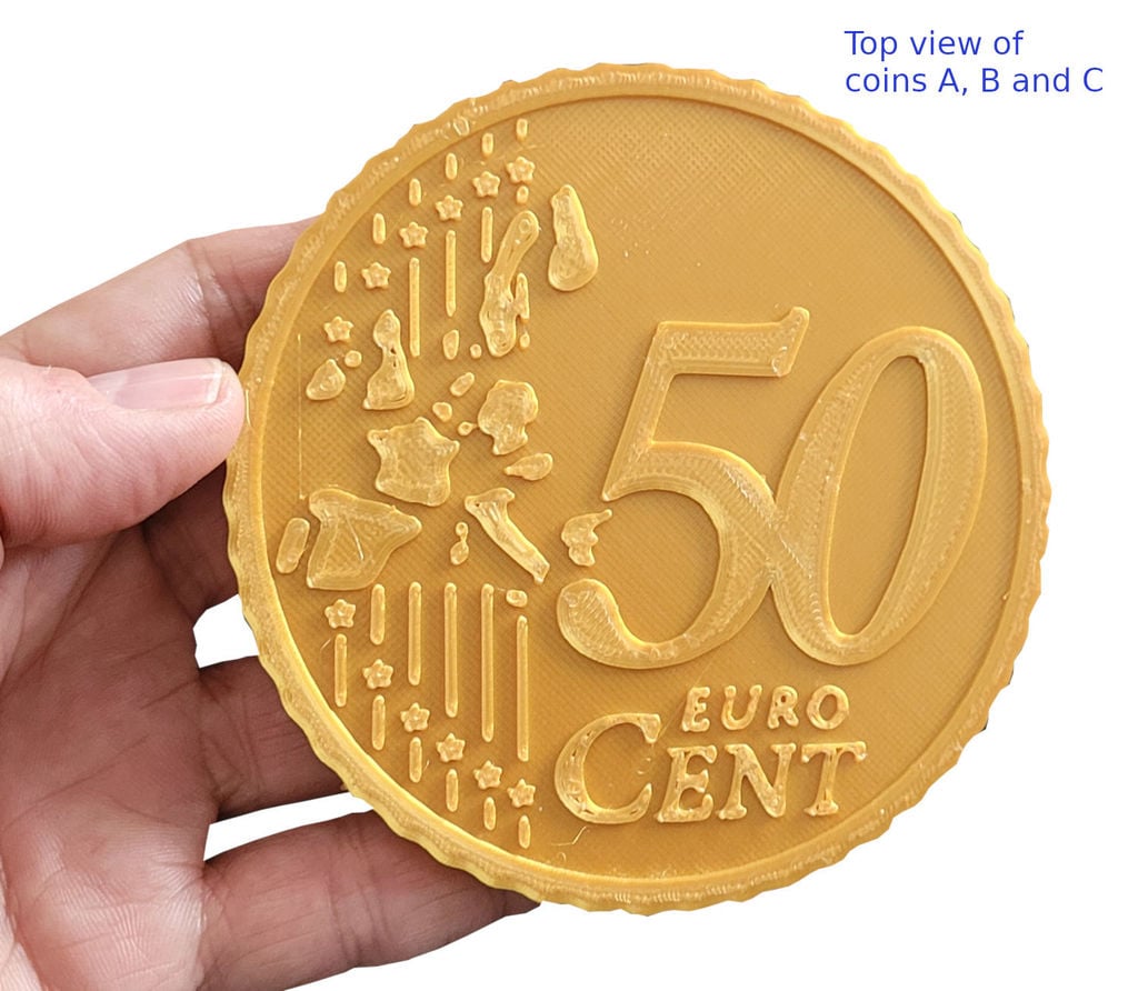 Coin coaster Euro 50 cent