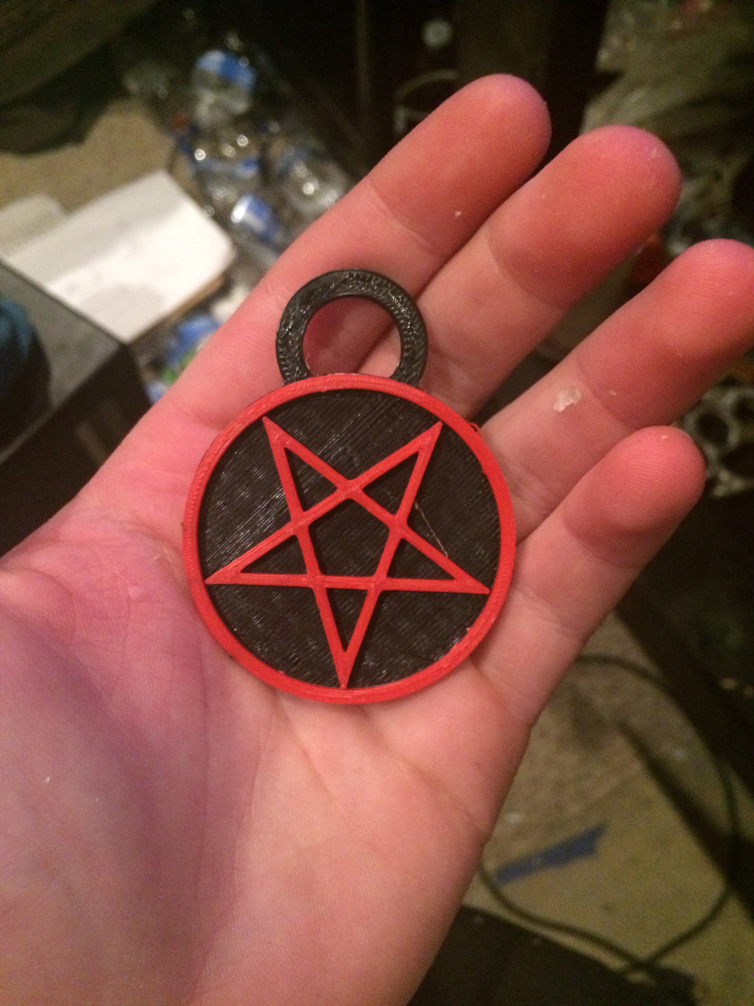 pentagram keychain