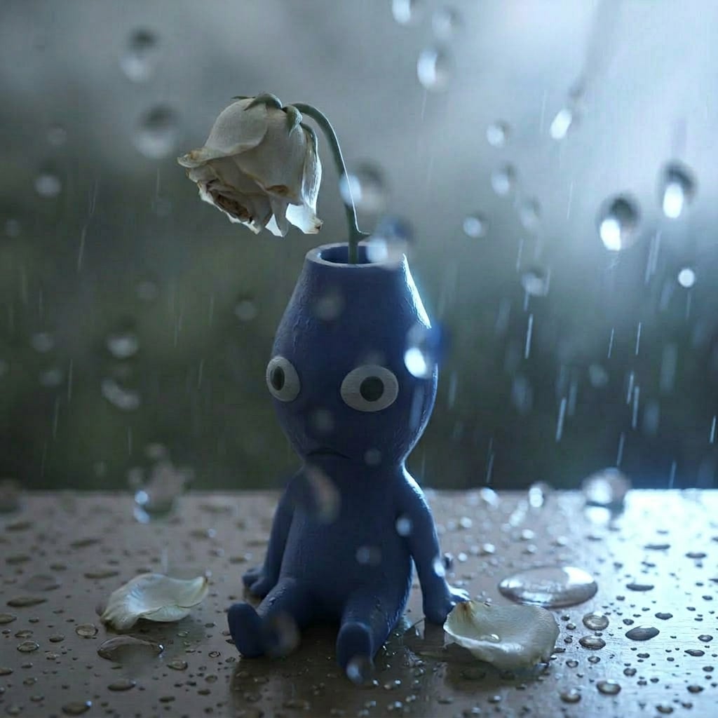 Blue Pikmin Flower Vase