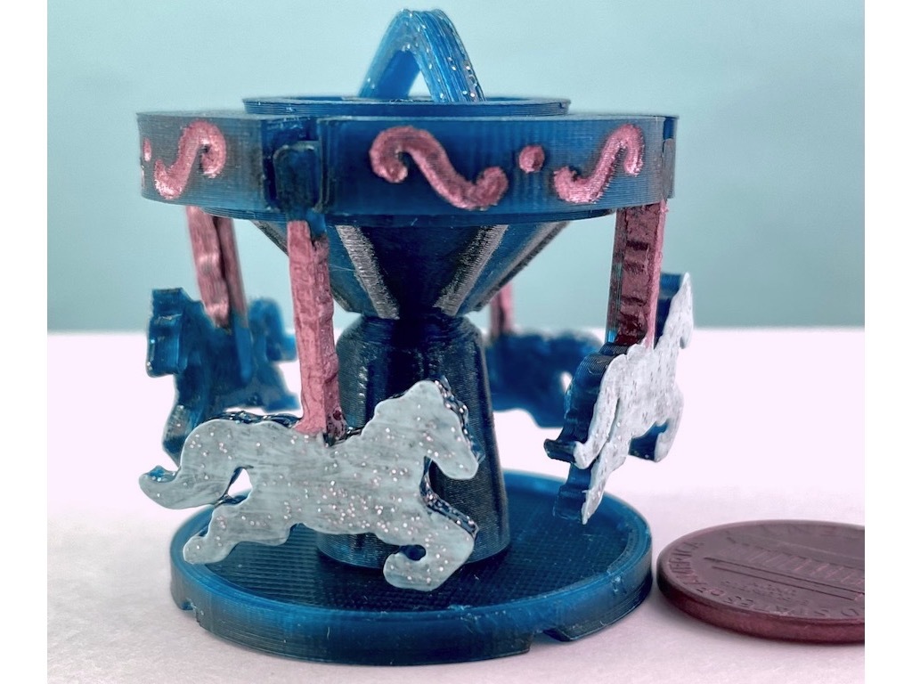 Mini Carousel (Spins and prints in place!)